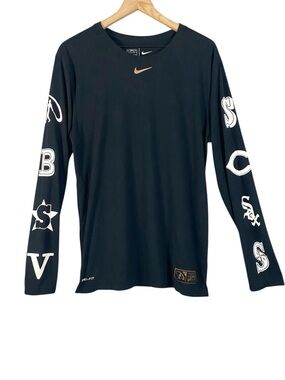 Nike Ken Griffey Jr Swingman MLB Dri-Fit Long Sleeve in Black Shirt Size Large